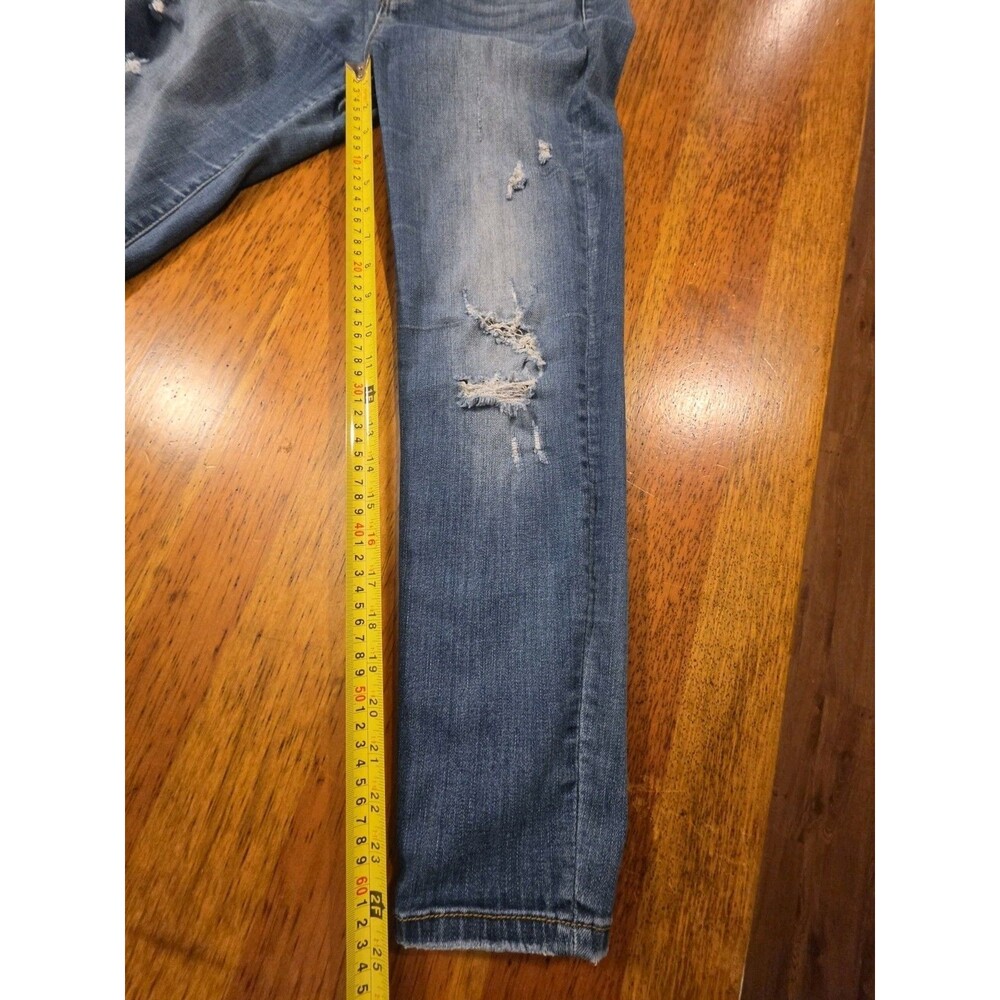 Judy Blue Angie Mid Rise Distressed Skinny Jeans Womens 9 29 Blue Denim 28x25 - Picture 6 of 11